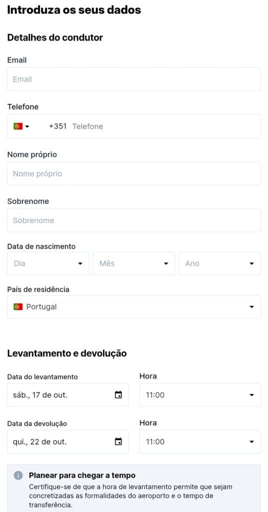 Guia para alugar carro de forma económica com a DiscoverCars 10 completar reserva DiscoverCars