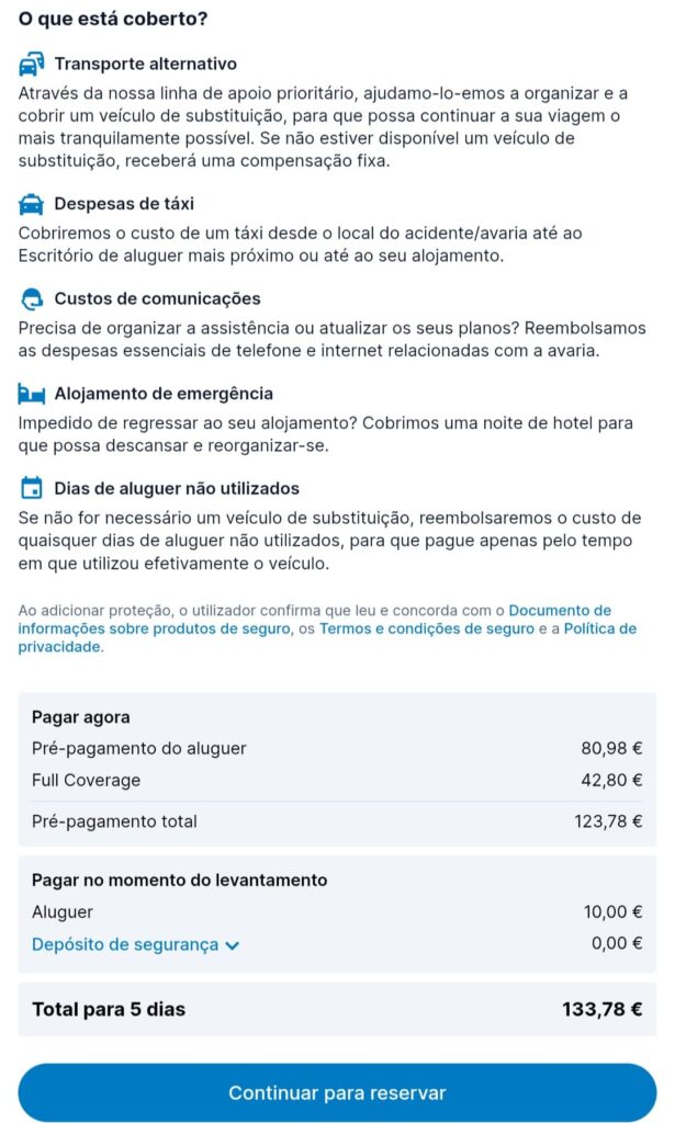 Guia para alugar carro de forma económica com a DiscoverCars 9 simulação da reserva DiscoverCars